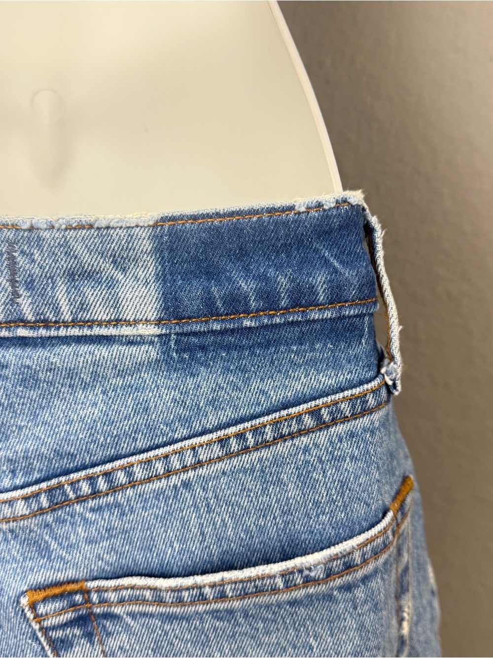 Abercrombie Fitch Ultra High Rise 90s Straight Jeans Distressed Blue Sz 27 4 S - Picture 9 of 10
